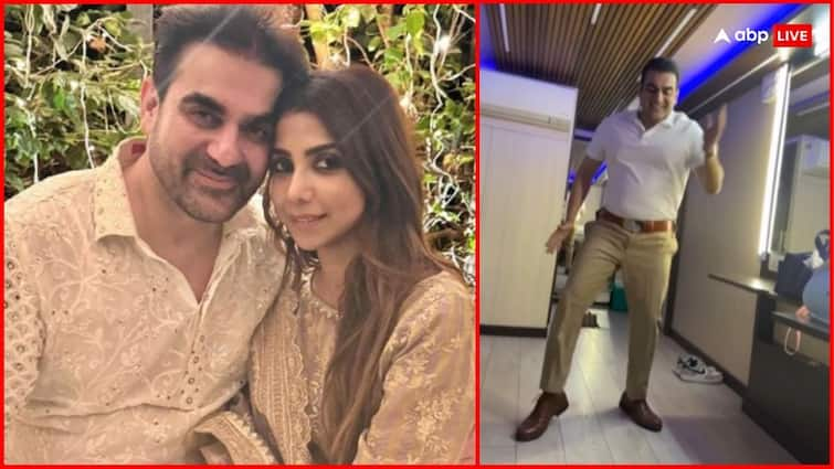 Sshura Khan shares husband Arbaaz Khan Dance Video on his birthday and wished him शूरा खान ने शेयर किया Arbaaz Khan का फनी डांस वीडियो, पति को बर्थडे विश करते हुए लुटाया प्यार